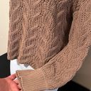 Poof Appareal Coffee Knit Soft Crop Sweater Size Large Photo 2