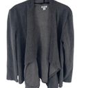 DKNY  Women's Open Front Cardigan Sweater Pocket Long Sleeve Stretch Gray Medium Photo 5