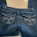 Apt. 9  Womens Jeans Dark Wash 6 Straight Leg Bedazzled Back Pockets Trendy Fun Photo 3