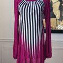 Industry  Shift Dress Magenta Bold Stripe Small Photo 0