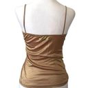 DKNY  Silky Lace Trimmed Camisole Size Small Gold with Sequins Photo 1