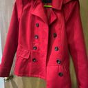 Celebrity Pink  red double-breasted pea coat Photo 1