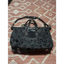 Coach Vintage  Purse Madison Black Graphic Fabric Signature Large Satchel Photo 7