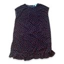 Popsugar  Dress Black Mini Cherry Fruit Print Ruffle Hem Cap Sleeves Open Back Photo 6