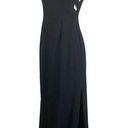 AQUA Women's Formal Dress by  Size 8 Black Crepe Strapless Cutout Evening Gown Photo 0