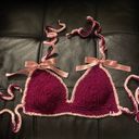 Jazlyn’s Boutique Fuchsia & Baby Pink Crochet Bikini Top Photo 0