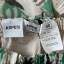 Rare Aspesi Green/Cream Flowy Floral Silk Skirt Size 40 Photo 1