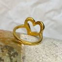 Boutique Stainless Steel 18K Gold Plated Love Heart Ring Photo 3