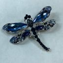 Dragonfly Pin Brooch Fashion Jewelry Blue Silver Colors Photo 2