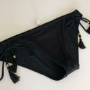 Raisin's Swim Bikini Bottoms Small Women’s Black Tassel  Photo 3