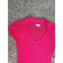 superdown NWT  revolve mariella ribbed mini dress hot pink knit collared v neck M Photo 5