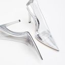 Good American GOOD‎ AMERICAN Cinderella Pumps Glass Clear Size 8 1/2 New Photo 1