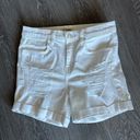 L'Agence  Balboa Slouchy Denim Shorts Womens Size 25 White Distressed Photo 0