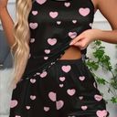 Boutique Black and Pink, Heart, Pajama Set Photo 1