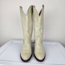 Laredo  31603 Ivory Cream Leather Cowboy Western Cowgirl Pointed Boots Booties 6M Photo 3