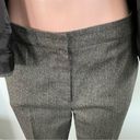 Akris Punto  Wool Suit with Leather Trim Herringbone Size 10 Blazer Pants Photo 10