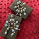 Vintage Blue  Stone Stainless Steel Earrings. Photo 0