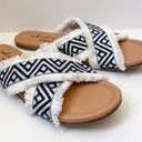 Coldwater Creek Walk With Me by  Geometric Fringe Slide Sandals 9M Photo 1