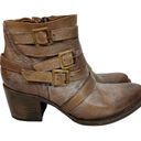 FREEBIRD by Steven  Santo Leather Ankle Heeled Bootie Boots Size 6 Photo 1