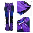 Edge Sherris NY Pants Patchwork Drawstring Lettuce  Blue Purple Size Small NWOT Photo 5