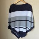 Barefoot Dreams Grey Striped Ocean Breeze Poncho Photo 6