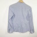 Polo  Slim Fit Blue Pinstripe High Neck Button Front Shirt Women's Size Small S Photo 1