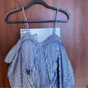 Bardot  Paloma Striped Midi Dress Off the Shoulder Size Small Photo 3