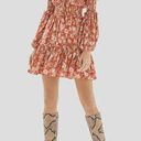 Alexis  orange Rosewell Tiered High-Neck Floral Cocktail Dress size M Photo 0