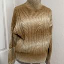 Banana Republic  Cream Tan Alpaca Turtleneck Cable Knit Sweater XS Photo 0