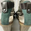 Dansko  Chunky Heel Brown and Turquoise Leather Sandals Women’s Size 37 / 7 Photo 58