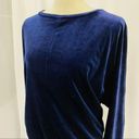 cupio  Blue Velvet Sweatshirt Dolman Sleeve Medium Photo 1