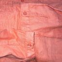 L.L.Bean  large peach color linen long sleeve top Photo 6