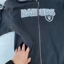 NFL Las Vegas Raiders Football Black Hoodie Zip Up Sweater Photo 5