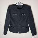 Anne Klein  tweed faux leather trimmed jacket sz 2P Photo 0