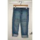 Banana Republic Vintage Y2K 2000s  Cuffed Cropped Jean Capris Pockets Size 4 Photo 1