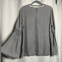 BeachLunchLounge  Grey Roberta Bell Long Sleeve Blouse Photo 6