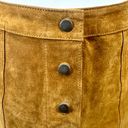 RD Style 100% leather brown snap button skirt size medium NWOT Photo 2