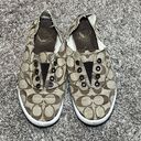 Coach  Womens Size 6.5B Katie Canvas Slip On Sneaker Brown Signature Shoes Photo 1