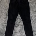 Ripped Boyfriend Jeans Cute Distressed Jeans Stretch Skinny Jeans Black Size 6 Photo 0