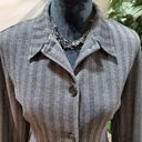 New York & Co. Women Gray Polyester Long Sleeve Jacket & Long Skirt 2 Piece Suit L Photo 1