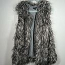 Signature Studio  Mob Wife Grey Faux Fur Vest Size Med Photo 1