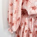 Alexis  Tilia Off the Shoulder Floral Print Tiered Midi Dress Tassel Tie Pink Photo 10