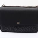 DKNY Sina Black & Gray Flap Shoulder Bag Photo 1