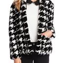 CeCe NWT  faux Fur Houndstooth Coat Photo 0