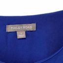 Tinley  Road Blue Long Sleeve Mini Dress Small Solid Holiday Blue Christmas Theme Photo 3