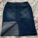 Labijou NWT  Blue Knee Length Pencil Jean Skirt, size 3X Plus Photo 8