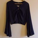 Dee Elly NWT  Black Front Cinch Top Photo 0