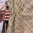 Tommy Hilfiger  Paisley Shirt Size Medium Green Red Cottagecore Beach Photo 14