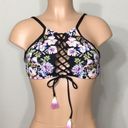 Kenneth Cole  Reaction hi-neck floral bikini top. Photo 0