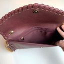 Krass&co Jen &  Vegan Leather Maroon Tassel Clutch Photo 7